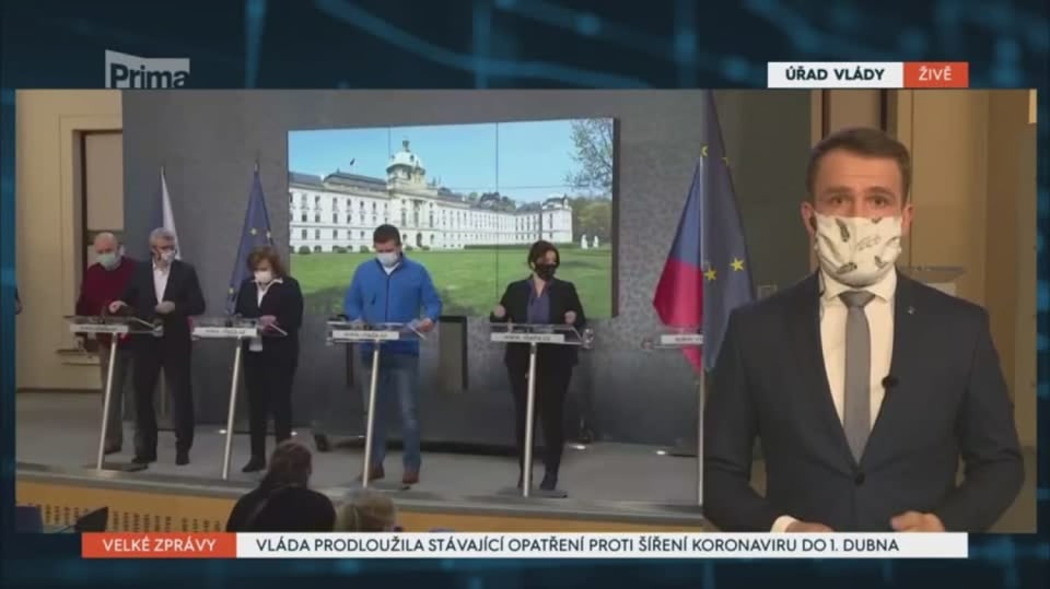 23. 3. 2020 VELKÉ ZPRÁVY: VLÁDA VYDALA DALŠÍ BEZPEČNOSTNÍ OPATŘENÍ / VLÁDA PRODLOUŽILA STÁVAJÍCÍ OPATŘENÍ PROTI ŠÍŘENÍ KORONAVIRU DO 1. DUBNA